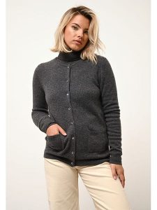 Just Cashmere Kaszmirowy golf "Ava" w kolorze antracytowym rozmiar: XL. Czarne golfy Just Cashmere, bez wzorów, z kaszmiru. Za 369,99 zł.