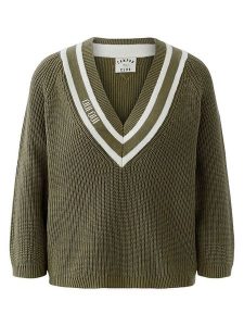 Oui Sweter w kolorze khaki rozmiar: 40. Brązowe swetry oversize Oui, bez wzorów, z bawełny, bez ramiączek. Za 189,95 zł.