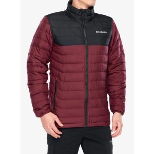 Kurtka ocieplana Columbia Powder Lite II Jacket. Czerwone kurtki Ziener, bez wzorów, bez kaptura. Za 343,29 zł.