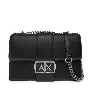 Torebka Armani Exchange. Czarne torebki klasyczne Armani Exchange, bez wzorów, bez dodatków. Za 499,99 zł.