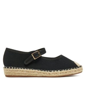 Espadryle DeeZee. Czarne espadryle DeeZee, bez wzorów, bez obcasa. Za 83,99 zł.