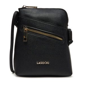 Torebka Lasocki. Czarne listonoszki Lasocki, bez wzorów, bez dodatków. Za 129,99 zł.
