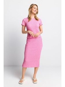 Rich & Royal Koszulka w kolorze różowym rozmiar: XL. Różowe bluzki Rich & Royal, xl, bez wzorów, z bawełny, bez kołnierzyka, bez ramiączek. Za 96,60 zł.