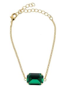 Otazu Pozłacana bransoletka z kryształem Swarovski rozmiar: onesize. Zielone bransoletki Otazu, z kryształem, pozłacane. Za 126,99 zł.