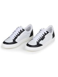 Anna Morellini Skórzane sneakersy "Feeria" w kolorze biało-czarnym rozmiar: 41. Białe trampki Anna Morellini, bez wzorów, bez zapięcia. Za 408,49 zł.