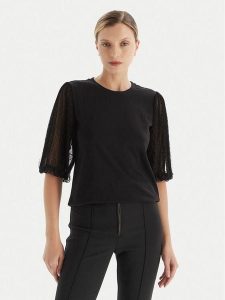 TWINSET Bluzka 252TT2310 Czarny Regular Fit. Czarne body i gorsety Twinset, bez wzorów, z bawełny. Za 529,99 zł.
