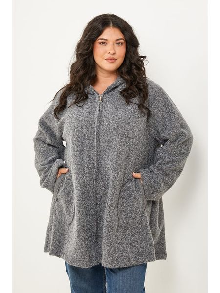 Curvy Lady Kurtka przejściowa w kolorze szarym rozmiar: 44/46. Szare kurtki Curvy Lady, bez wzorów, bez kaptura. Za 152,62 zł.