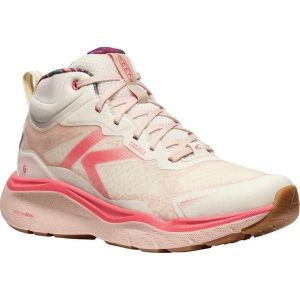 Damskie Buty Keen Leiki Mid WP Birch / Cameo Rose 41. Białe buty trekkingowe Keen, bez zapięcia. Za 507,99 zł.