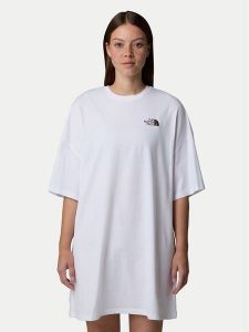 The North Face Sukienka codzienna Simple Dome NF0A87NF Biały Relaxed Fit. Białe kombinezony The North Face, m, bez wzorów, z bawełny, bez kołnierzyka, bez ramiączek. Za 99,99 zł.