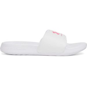 Klapki damskie Under Armour Ignite Select. Białe klapki Under Armour, bez wzorów, z materiału, bez obcasa. Za 131,00 zł.