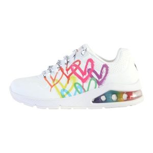Buty do chodzenia damskie Skechers Uno 2 Floating. Białe buty sportowe Skechers, bez wzorów, z materiału, bez zapięcia, trekkingowe. Za 456,00 zł.