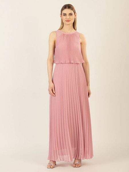 APART Sukienka w kolorze jasnoróżowym rozmiar: 44. Różowe sukienki Apart, bez wzorów, bez kołnierzyka, bez ramiączek, maxi. Za 296,56 zł.