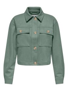 ONLY Kurtka koszulowa w kolorze zielonym rozmiar: XL. Zielone kurtki ONLY, xl, bez wzorów, bez kaptura. Za 87,40 zł.