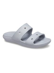 Crocs Klapki "Classic" w kolorze szarym rozmiar: 38/39. Szare klapki Crocs, bez wzorów, z otwartym noskiem, bez obcasa. Za 83,42 zł.