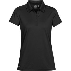 Damska Eclipse H2XDry Pique Polo. Czarne koszulki sportowe STORMTECH, bez wzorów, bez ramiączek. Za 89,99 zł.