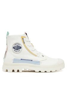 Palladium Trapery Pampa Underlayer 99183-116-M Biały. Białe buty zimowe Palladium, z materiału, bez obcasa, bez zapięcia. Za 359,99 zł.