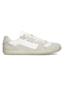 Groundies Skórzane buty "Nova GO1" w kolorze beżowo-białym do chodzenia na boso rozmiar: 43. Białe trampki Groundies, bez wzorów, z nubiku, bez zapięcia. Za 304,99 zł.