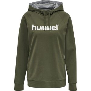 Damska bluza z kapturem Hummel Hmlgo Logo. Brązowe bluzy Hummel, s, bez wzorów, z polaru, z kapturem. Za 212,90 zł.