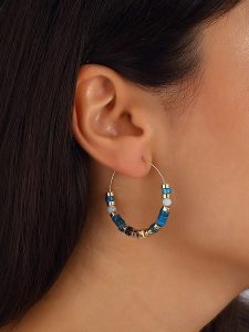 Nakkash Pozłacane kolczyki-kreole z waryscytem rozmiar: onesize. Żółte kolczyki Nakkash, pozłacane. Za 39,99 zł.