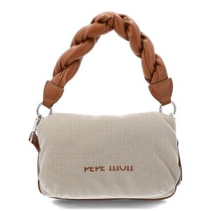 Brązowa Torebka Pepe Moll Stylowy Damski Kuferek Do Ręki. Brązowe kuferki Pepe Moll, bez wzorów, z tkaniny, do ręki, bez dodatków. Za 319,00 zł.