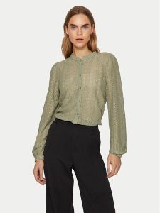 Vila Koszula Chikka 14082977 Zielony Regular Fit. Zielone koszule Vila, m, bez wzorów, z syntetyku, bez kołnierzyka, bez ramiączek. Za 139,99 zł.