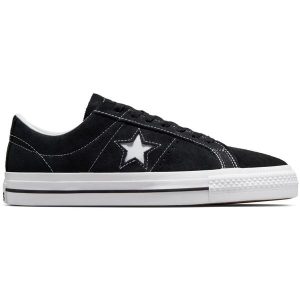 Buty sportowe Converse CONS One Star Pro Suede. Czarne trampki Converse, bez wzorów, z zamszu, bez zapięcia. Za 490,00 zł.