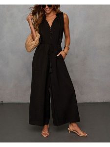 Milan Kiss Kombinezon w kolorze czarnym rozmiar: S. Czarne kombinezony Milan Kiss, s, bez wzorów, z tkaniny, bez kołnierzyka, bez ramiączek. Za 181,76 zł.