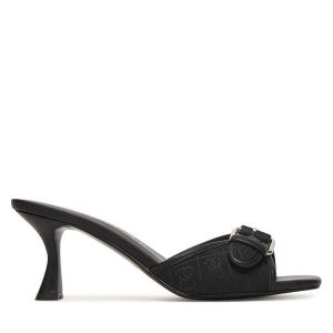 Klapki Guess. Czarne klapki Guess, z aplikacjami, bez obcasa. Za 471,99 zł.