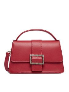 Nine West Torebka CEO-MISSISIPI-III-KY159 Czerwony. Czerwone torebki klasyczne Nine West, bez wzorów, z materiału, bez dodatków. Za 199,99 zł.