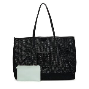 Torebka Calvin Klein. Czarne shopper bag Calvin Klein, bez wzorów, z meshu, bez dodatków. Za 569,99 zł.