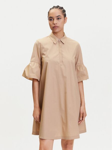 Marella Sukienka koszulowa Medicea 2515221192 Écru Relaxed Fit. Kombinezony Marella, bez wzorów, z bawełny, bez kołnierzyka, bez ramiączek, koszulowe. Za 279,99 zł.