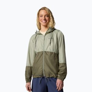 Kurtka przeciwwiatrowa damska Columbia Flash Forward II Windbreaker. Zielone kurtki Columbia, bez wzorów, z softshellu, bez kaptura. Za 169,99 zł.