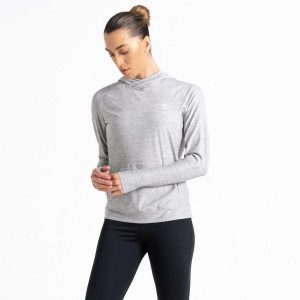Bluza sportowa z kapturem damska Sprint City. Szare bluzy Dare 2b, bez wzorów, z kapturem. W wyprzedaży za 142,50 zł.