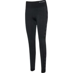 Damskie legginsy bezszwowe Hummel MT Shine. Czarne legginsy Hummel, bez wzorów. Za 247,00 zł.