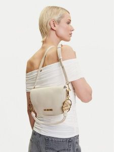 LOVE MOSCHINO Torebka JC4049PP1MLF0110 Kremowy. Białe torebki klasyczne LOVE MOSCHINO, bez wzorów, ze skóry, bez dodatków. Za 460,99 zł.