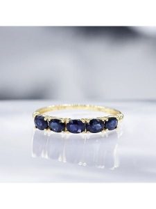 CARATELLI Złoty pierścionek "Binty" z szafirami rozmiar: 56. Niebieskie pierścionki CARATELLI, z szafirem, złote. Za 1 031,95 zł.