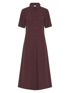 MOSS COPENHAGEN Sukienka "Gailana" w kolorze brązowym rozmiar: S. Brązowe sukienki Moss Copenhagen, s, bez wzorów, bez kołnierzyka, bez ramiączek, maxi. Za 194,95 zł.