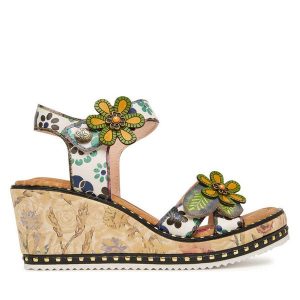 Sandały Laura Vita. Sandały LAURA VITA, bez wzorów, bez obcasa, na koturnie, bez zapięcia. Za 429,99 zł.