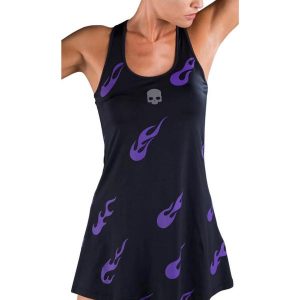 Sukienka tenisowa damska Hydrogen Flames Dress. Czarne sukienki HYDROGEN, s, bez wzorów, sportowe, bez kołnierzyka, bez ramiączek, sportowe. Za 399,00 zł.