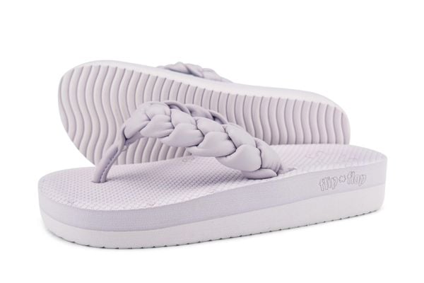 Japonki basenowe damskie Flip Flop Comfy Weave. Fioletowe klapki Flip Flop, bez wzorów, z gumy, bez obcasa. Za 107,49 zł.