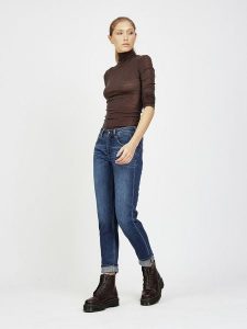 GANG JEANS Dżinsy - Relaxed fit - w kolorze granatowym rozmiar: W27. Niebieskie jeansy GANG JEANS, z aplikacjami, z jeansu. Za 314,95 zł.