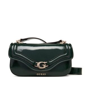 Torebka Guess. Zielone listonoszki Guess, z aplikacjami, bez dodatków. Za 399,99 zł.