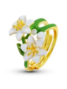 CHARM'S Pozłacany pierścionek rozmiar: 54. Białe pierścionki CHARM'S, pozłacane. Za 213,18 zł.