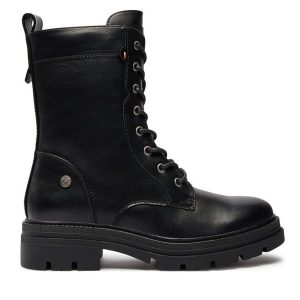Trapery Refresh. Czarne buty zimowe Refresh, bez obcasa, bez zapięcia. Za 279,99 zł.
