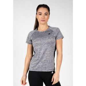 Monetta Performance Koszulka - Szary Melange/Czarny. Czarne bluzki GORILLA WEAR, l, bez wzorów, sportowe, bez kołnierzyka, bez ramiączek. Za 170,00 zł.