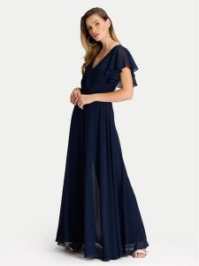 Swing Kombinezon 3AJ00400 Granatowy Regular Fit. Niebieskie sukienki Swing, bez wzorów, z syntetyku, bez kołnierzyka, bez ramiączek. Za 679,99 zł.