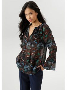 Aniston Bluzka w kolorze czarnym rozmiar: 38. Czarne bluzki Aniston, bez wzorów, bez kołnierzyka, bez ramiączek. Za 65,54 zł.