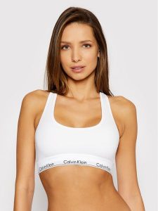 Calvin Klein Underwear Biustonosz top 0000F3785E Biały. Białe topy Calvin Klein Underwear, xs, bez wzorów, z bawełny, bez kołnierzyka, bez ramiączek. Za 109,99 zł.