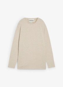 Długa bluza z dzianinowego materiału. Brązowe bluzy bonprix, bez wzorów, z dzianiny, bez kaptura. Za 99,99 zł.