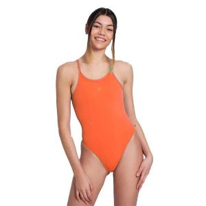 Strój do pływania Turbo Kraken Comfort. Brązowe kombinezony TURBO, bez wzorów, sportowe, bez kołnierzyka, bez ramiączek. Za 159,99 zł.